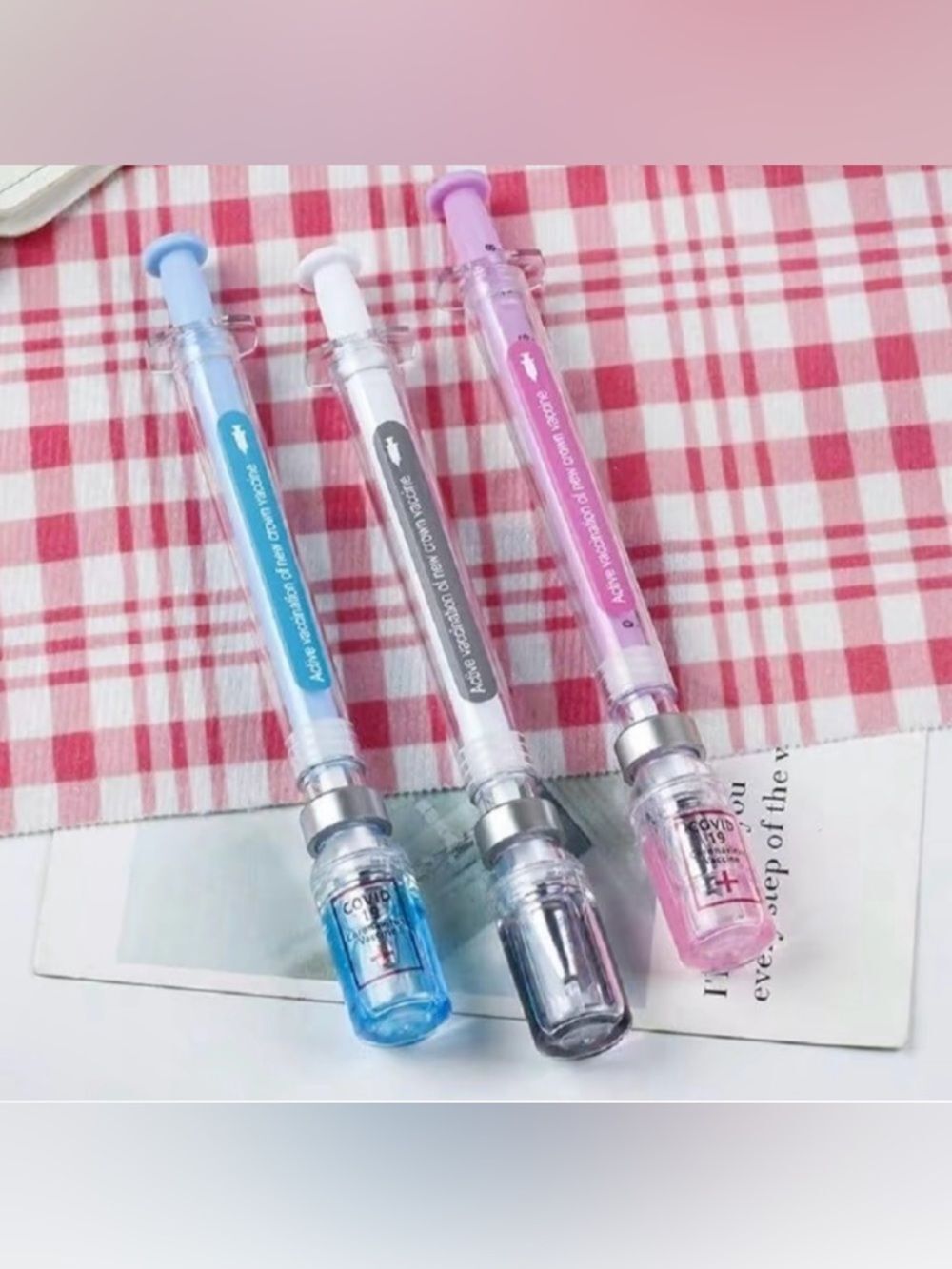 Creative Gel Pens, Portable 0.5mm Multipurpose Writing Pens Blue, Pink, Grey - Picture 6 of 10
